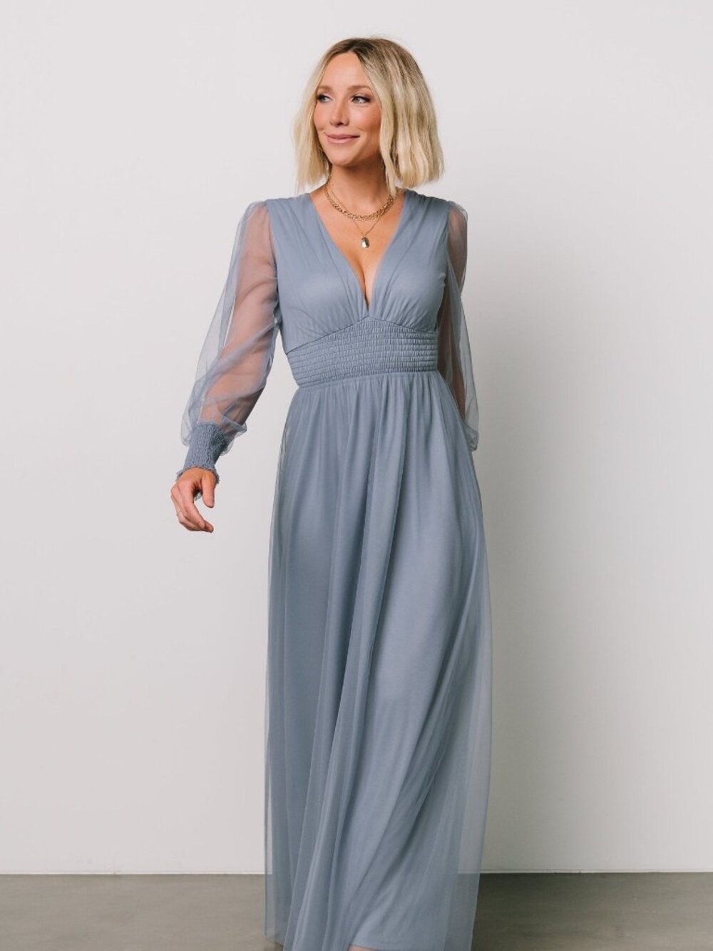 Baltic Born Dusty Blue Maxi Dress - Picture 4 of 5